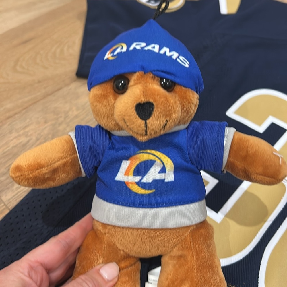 Rams Todd Gurley III NFL Team Apparel Yth Large #30 teddy bear bundle gently wrn - Picture 3 of 8